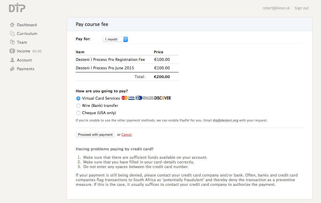 Integrated online payments.