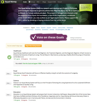 Equal Money System Website