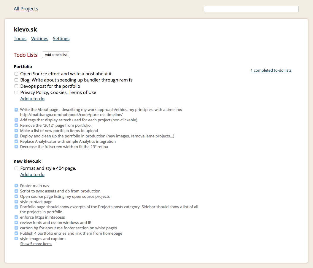To-do lists - the most important and the most used part of this project.