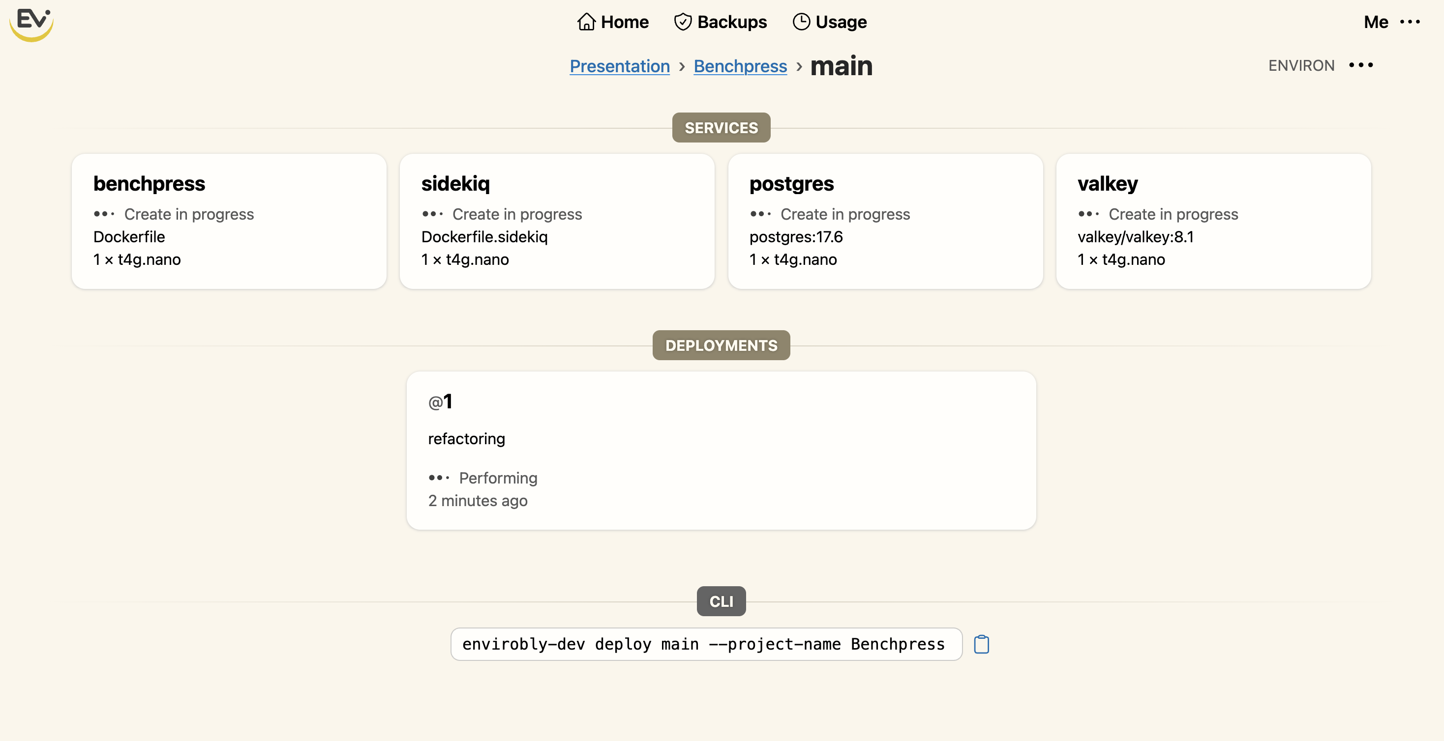 Project deployment in progress