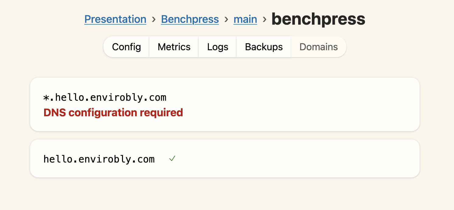 Custom domains and TLS management